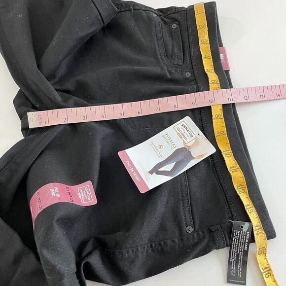 Levi's Signature Jeans Women 27 x 28 Black Pull-On Skinny High Rise Stretch NEW - Picture 10 of 13